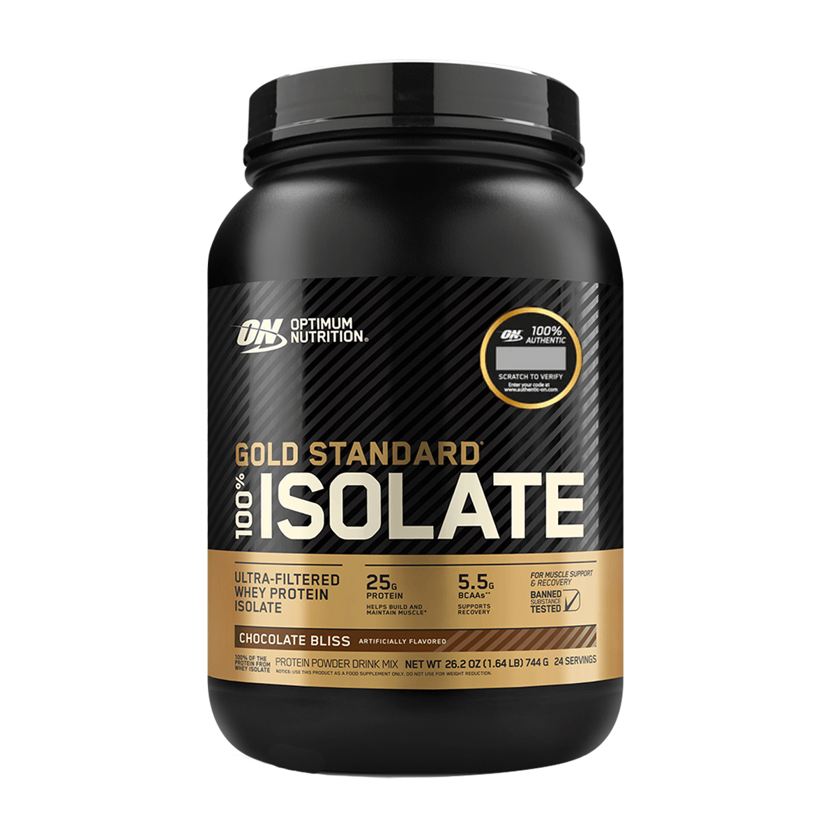 GOLD STANDARD 100% ISOLATE CHOCOLATE BLISS GF - 1.64 LB, ON